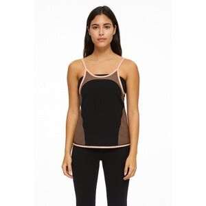 Simply Vera Vera Wang Workout Tank Black Nude, Size S/M